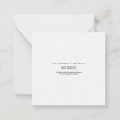 Modern professioneel, minimaal design notitiekaartje (Achterkant)