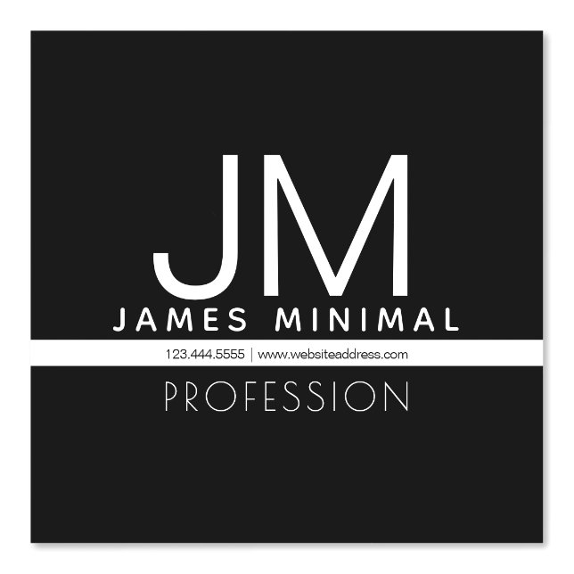Modern Professioneel Minimaal Design | Zwart & Wit Behang (Voorkant)