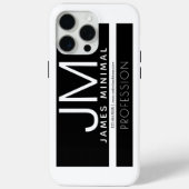 Modern Professioneel Minimaal Design | Zwart & Wit Case-Mate iPhone Case (Achterkant)