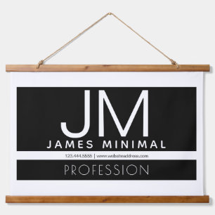 Modern Professioneel Minimaal Design Zwart & Wit Hangend Wandkleed