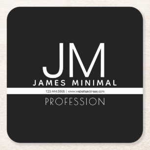 Modern Professioneel Minimaal Design Zwart & Wit Kartonnen Onderzetters