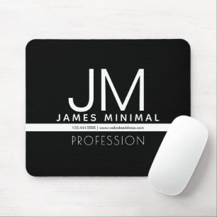 Modern Professioneel Minimaal Design Zwart & Wit Muismat
