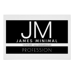 Modern Professioneel Minimaal Design Zwart & Wit Perfect Poster