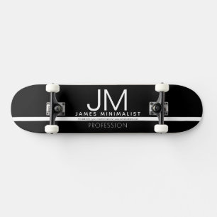 Modern Professioneel Minimaal Design Zwart & Wit Persoonlijk Skateboard