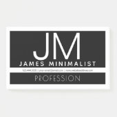 Modern Professioneel Minimaal Design | Zwart & Wit Post-it® Notes (Voorkant)