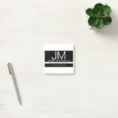 Modern Professioneel Minimaal Design | Zwart & Wit Post-it® Notes (Kantoor)