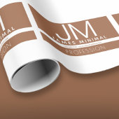 Modern professioneel minimaal ontwerp | Bruin & Wi Cadeaupapier