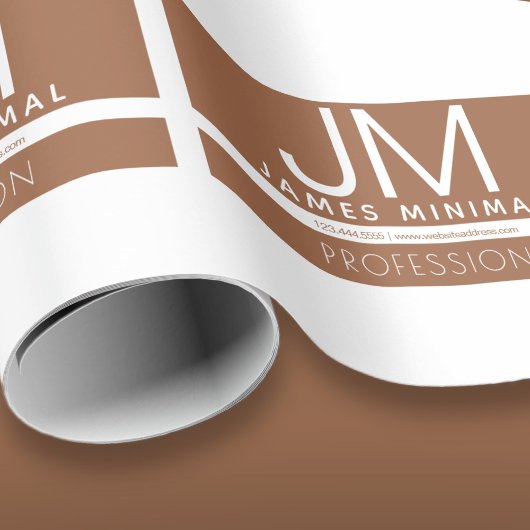 Modern professioneel minimaal ontwerp | Bruin & Wi Cadeaupapier