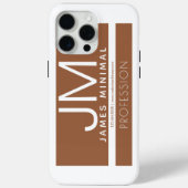 Modern professioneel minimaal ontwerp | Bruin & Wi Case-Mate iPhone Case (Achterkant)
