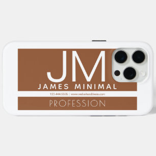 Modern professioneel minimaal ontwerp   Bruin & Wi iPhone 15 Pro Max Hoesje