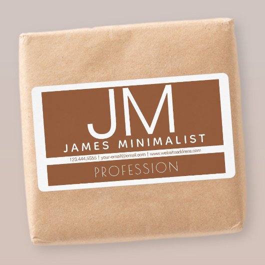 Modern professioneel minimaal ontwerp | Bruin & Wi Etiket