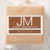 Modern professioneel minimaal ontwerp | Bruin & Wi Etiket (Insitu)