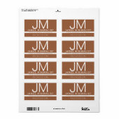 Modern professioneel minimaal ontwerp | Bruin & Wi Etiket (Full Sheet)