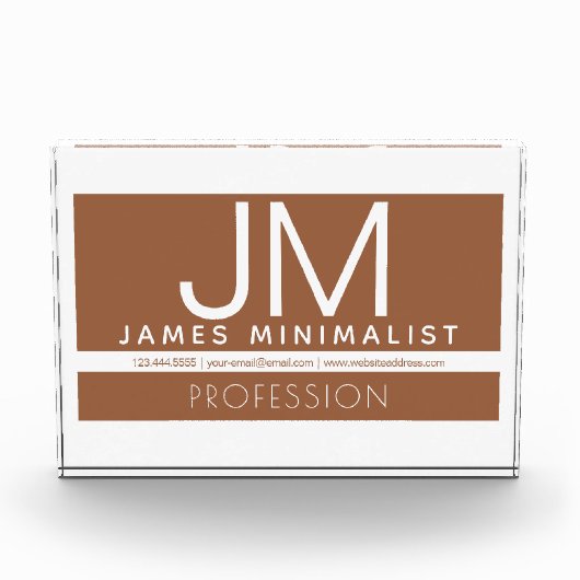 Modern professioneel minimaal ontwerp | Bruin & Wi Fotoblokken (Voorkant)