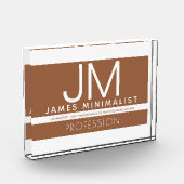Modern professioneel minimaal ontwerp | Bruin & Wi Fotoblokken (Links)