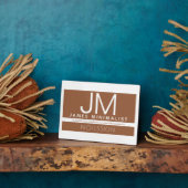 Modern professioneel minimaal ontwerp | Bruin & Wi Fotoplaat (Zijkant)