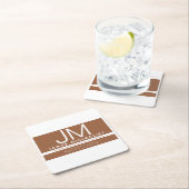 Modern professioneel minimaal ontwerp | Bruin & Wi Kartonnen Onderzetters (Insitu)