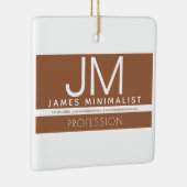 Modern professioneel minimaal ontwerp | Bruin & Wi Keramisch Ornament (Rechts)