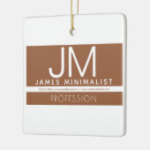 Modern professioneel minimaal ontwerp | Bruin & Wi Keramisch Ornament (Links)