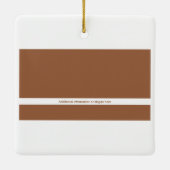 Modern professioneel minimaal ontwerp | Bruin & Wi Keramisch Ornament (Achterkant)