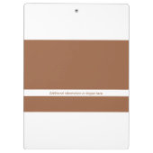 Modern professioneel minimaal ontwerp | Bruin & Wi Klembord (Achterkant)