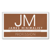 Modern professioneel minimaal ontwerp | Bruin & Wi Magnetisch Visitekaartje (Voorkant)