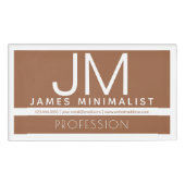 Modern professioneel minimaal ontwerp | Bruin & Wi Naambadge (Voorkant)