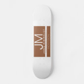 Modern professioneel minimaal ontwerp | Bruin & Wi Persoonlijk Skateboard (Voorkant)