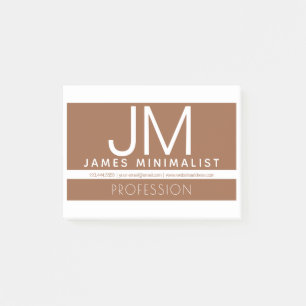 Modern professioneel minimaal ontwerp   Bruin & Wi Post-it® Notes