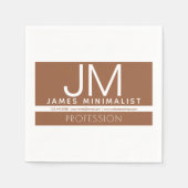 Modern professioneel minimaal ontwerp | Bruin & Wi Servet (Voorkant)