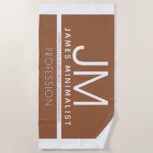 Modern professioneel minimaal ontwerp | Bruin & Wi Strandlaken (Voorkant)