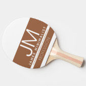 Modern professioneel minimaal ontwerp | Bruin & Wi Tafeltennisbatje (Zijkant)