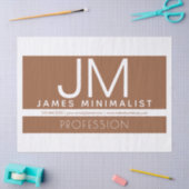 Modern professioneel minimaal ontwerp | Bruin & Wi Tissuepapier (Craft)
