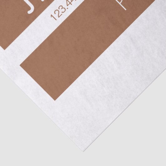 Modern professioneel minimaal ontwerp | Bruin & Wi Tissuepapier (Detail)