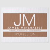 Modern professioneel minimaal ontwerp | Bruin & Wi Tissuepapier (Voorkant)