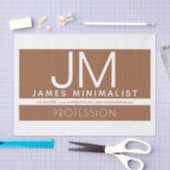 Modern professioneel minimaal ontwerp | Bruin & Wi Tissuepapier (Craft)