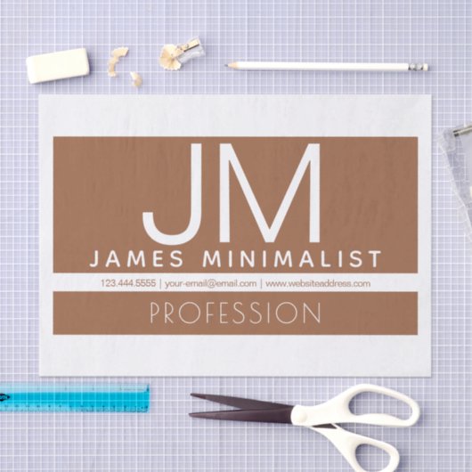 Modern professioneel minimaal ontwerp | Bruin & Wi Tissuepapier (Craft)