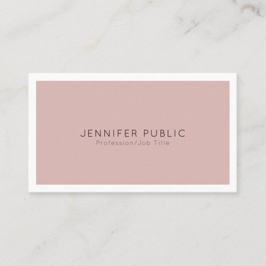 Modern Professioneel Minimalistisch Elegant Visitekaartje (Voorkant)