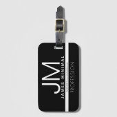 Modern professioneel minimalistisch ontwerp | Zwar Bagagelabel (Voorkant (verticaal))