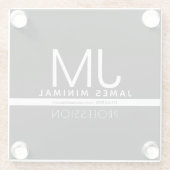 Modern professioneel minimalistisch ontwerp | Zwar Glazen Onderzetter (Achterkant)