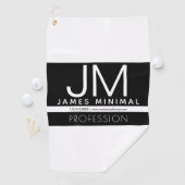 Modern professioneel minimalistisch ontwerp | Zwar Golfhanddoek (Insitu)