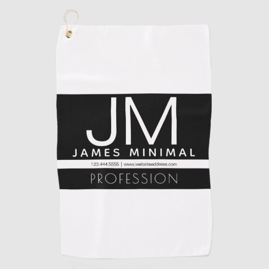 Modern professioneel minimalistisch ontwerp | Zwar Golfhanddoek (Voorkant)