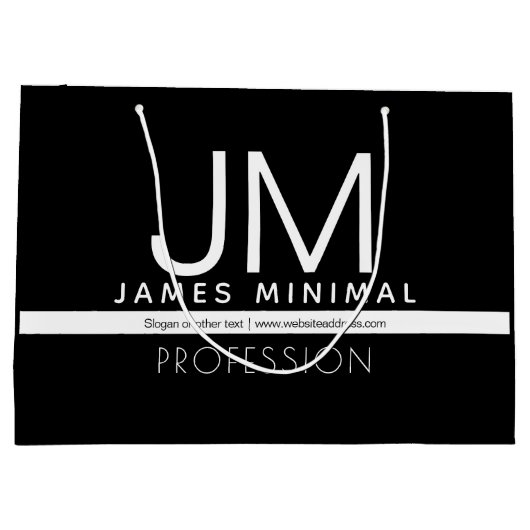 Modern professioneel minimalistisch ontwerp | Zwar Groot Cadeauzakje (Achterkant)