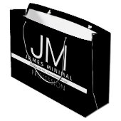 Modern professioneel minimalistisch ontwerp | Zwar Groot Cadeauzakje (Achterkant Gekanteld)