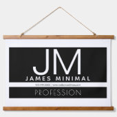 Modern professioneel minimalistisch ontwerp | Zwar Hangend Wandkleed (Voorkant)