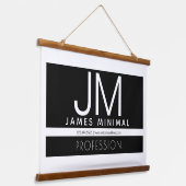 Modern professioneel minimalistisch ontwerp | Zwar Hangend Wandkleed (Gebogen)