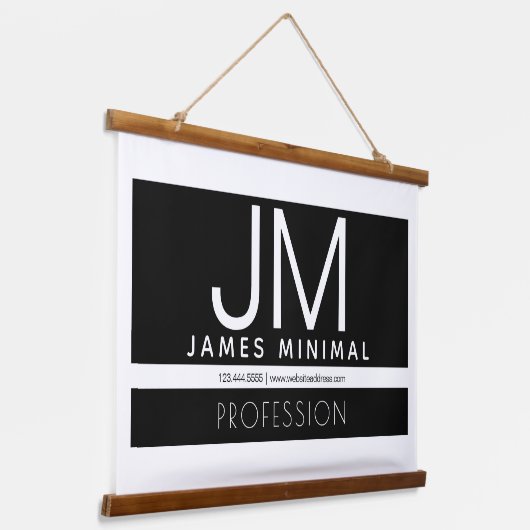 Modern professioneel minimalistisch ontwerp | Zwar Hangend Wandkleed (Gebogen)