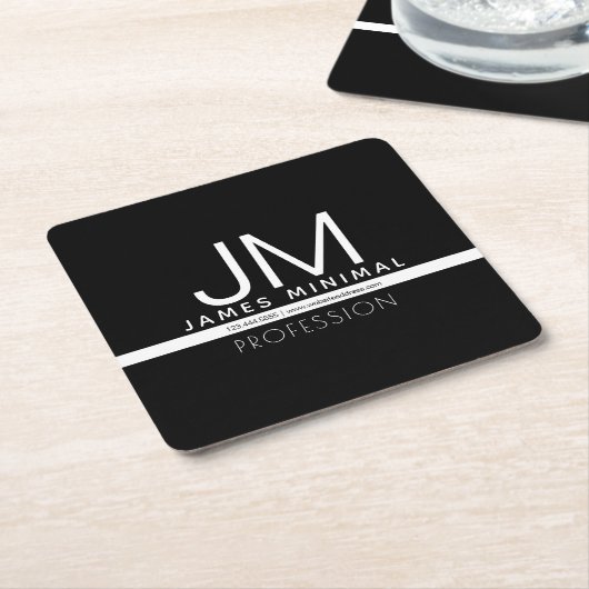 Modern professioneel minimalistisch ontwerp | Zwar Kartonnen Onderzetters (Schuin)