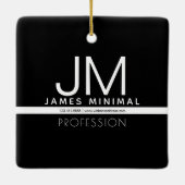 Modern professioneel minimalistisch ontwerp | Zwar Keramisch Ornament (Achterkant)