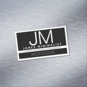 Modern professioneel minimalistisch ontwerp Zwar Magnetisch Visitekaartje
